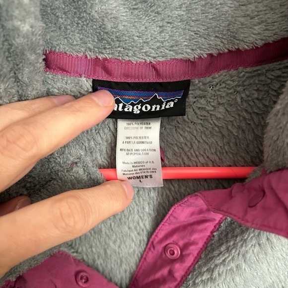 Patagonia Snap-T Grey Fleece Pullover Size Large - Picture 3 of 6